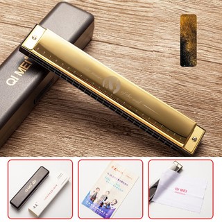 Kèn Harmonica Qi Mei 24 Lỗ Tone C - Chính Hãng Cao Cấp - KÈN MÀU VÀNG (AP Music)