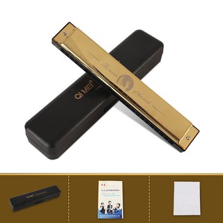 Kèn Harmonica Qi Mei 24 Lỗ Tone C - Chính Hãng Cao Cấp - KÈN MÀU VÀNG (AP Music)