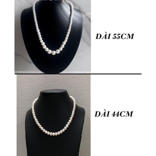  Áo dài nhà Bống - Vòng cổ ngọc trai may mắn dài - ngắn phối áo dài siêu xinh V2 