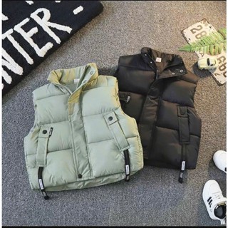 Áo phao gile cho bé áo khoác gile cho bé trai bé gái dày dặn ấm áp từ 9-16 kg