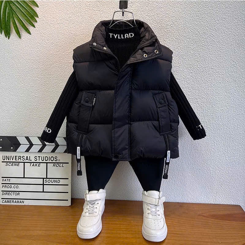 [HÀNG QUẢNG CHÂU] Áo khoác gile bé trai bé gái , áo phao gile cho bé 9-16kg đáng yêu,thời trang cho 