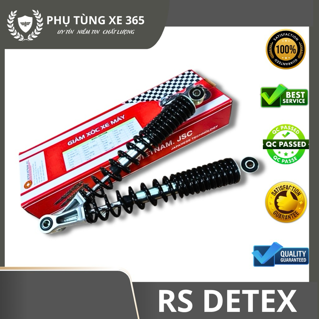 Giảm sóc sau RS vàng, đỏ, bạc, đen Detex