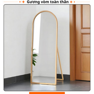  Gương Soi Toàn Thân Dáng Vòm - Khung Gỗ Thông Tự Nhiên Trang Trí Phòng Ngủ Thay Đồ 