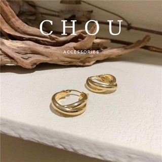 Bông Tai, Khuyên Tai Tròn Đan Chéo | CHOU ACCESSORIES |