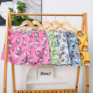 (Thun lạnh) Quần đùi hoạt hình Unisex cho nam và nữ từ 40-90kg