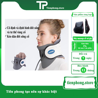 Đai Nẹp Hơi Kéo Giãn Cố Định Cột Sống Cổ, Nẹp Hỗ Trợ Thoát Vị Đĩa Đệm Thoái Hóa Đốt Sống Cổ LEAMAI