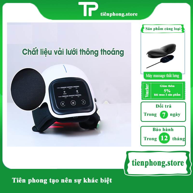 Máy massage trị liệu khớp đầu gối cao cấp, máy mát xa xoa bóp nhiệt chườm nóng, đèn lazer trị liệu đầu gối giảm đau nhức