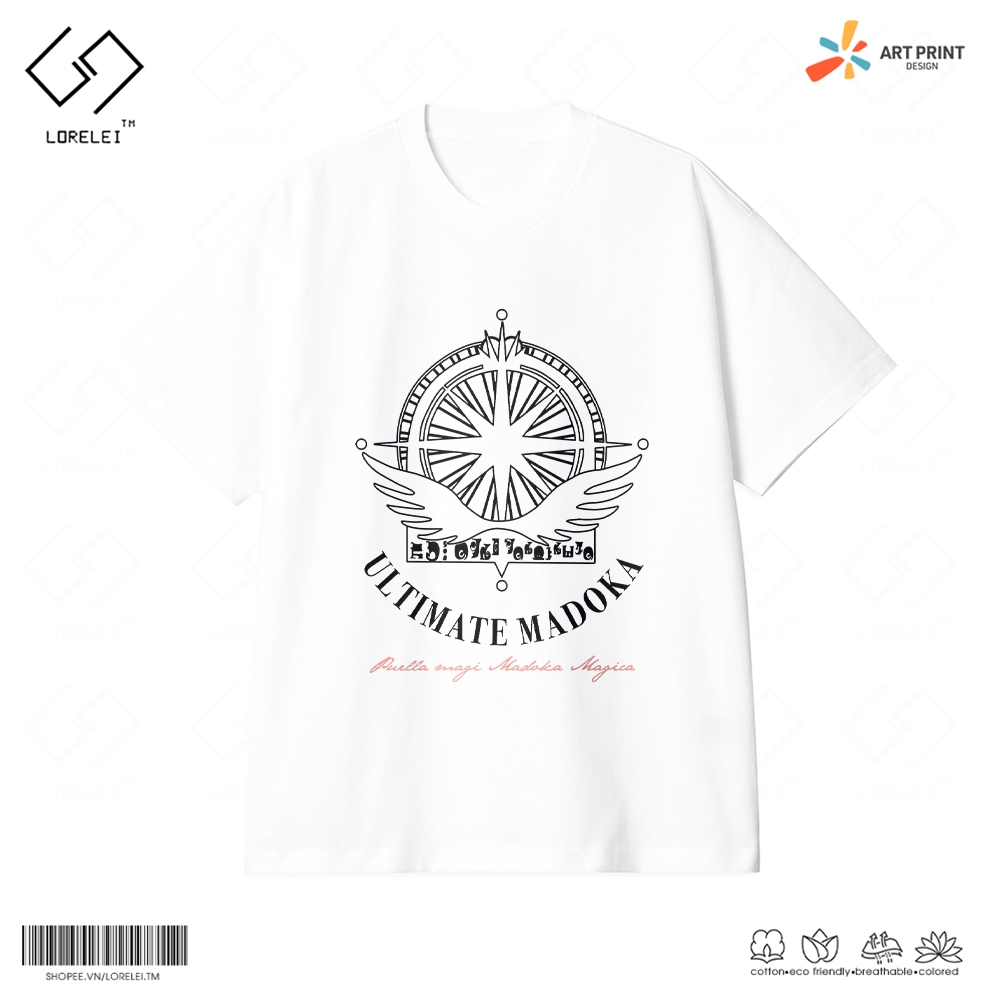 Áo thun Unisex Madoka Magica Rebellion Ultimate Madoka Cotton 100% ngắn tay