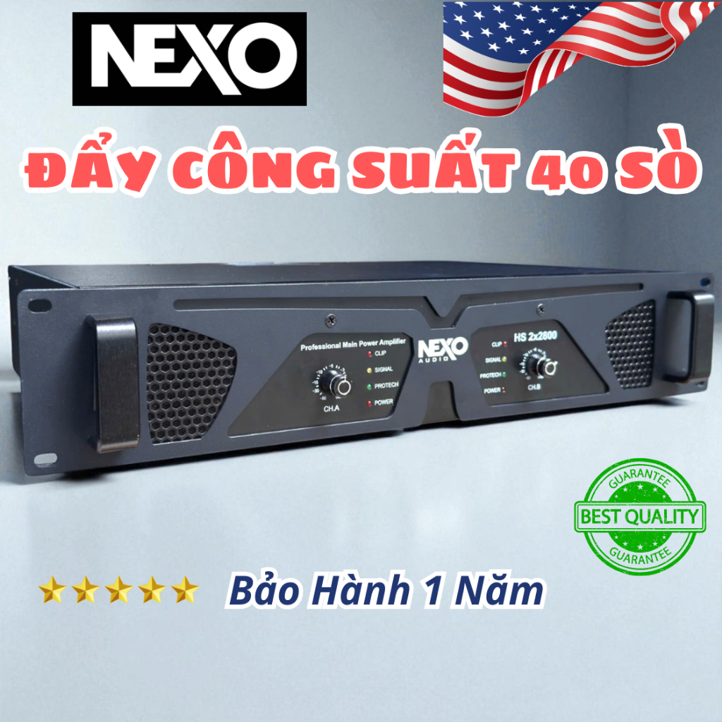 Cục đẩy công suất 40 sò Nexo chuyên cho các dàn âm thanh karaoke gia đình, hội trường