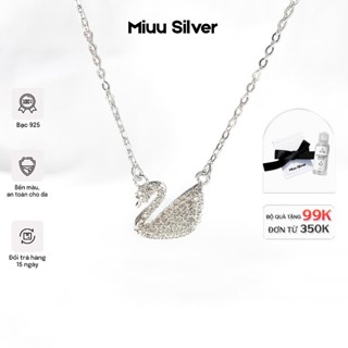 Dây chuyền bạc Miuu Silver, vòng cổ nữ Thiên nga trắng đính đá