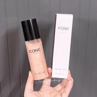 Xịt Khoá Makeup Căng Bóng Có Nhũ Iconic London Prep Set Glow Hydrating Spray