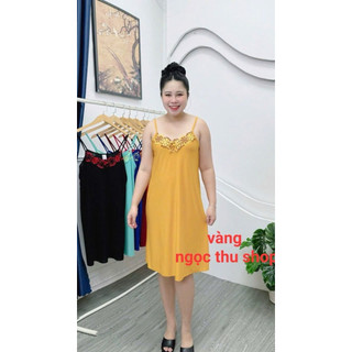 Đầm dây thun lạnh  phối ren3
