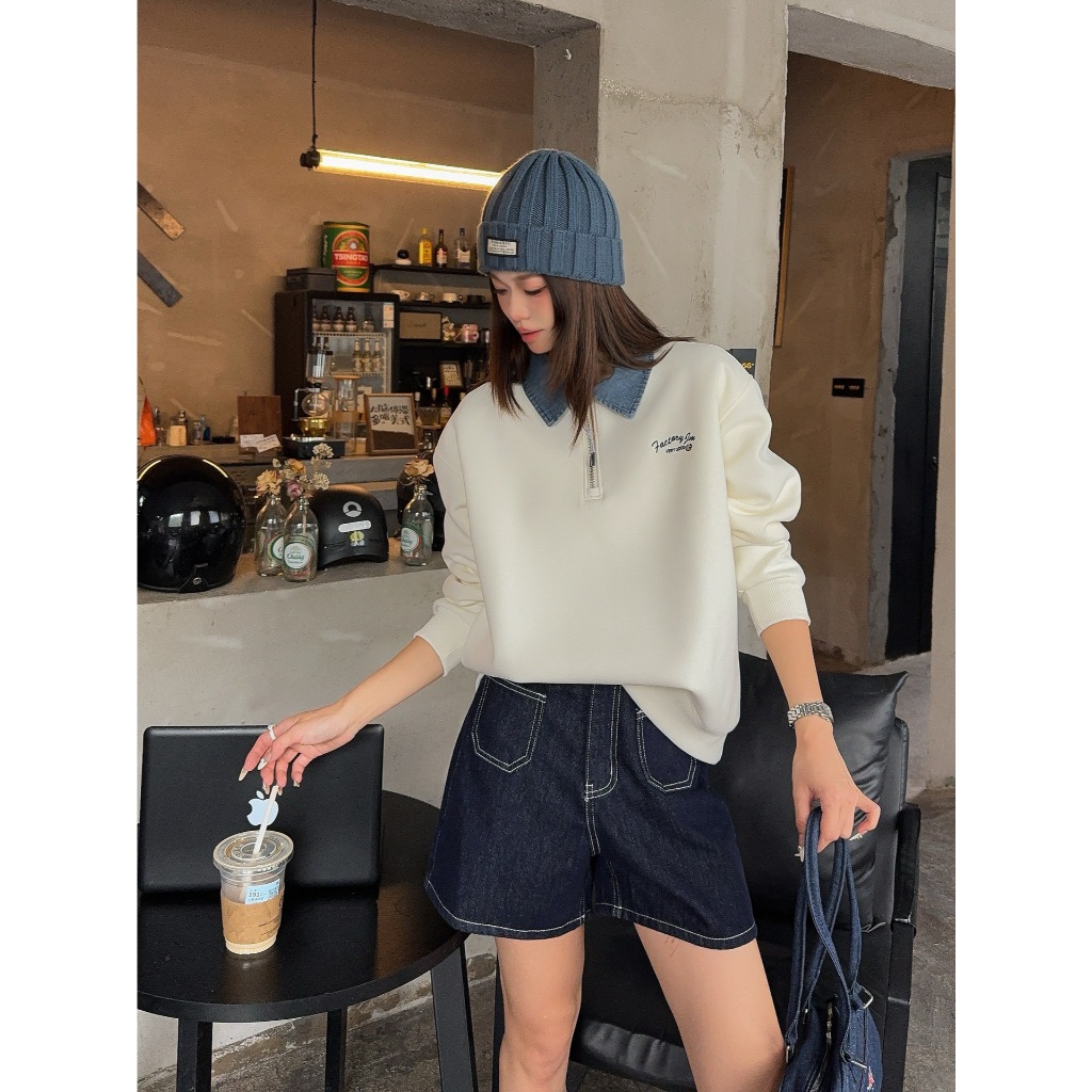Áo Sweater Polo Nam Nữ Local HEAVEN Chất Liệu Nỉ 2 Da Dày Dặn A39