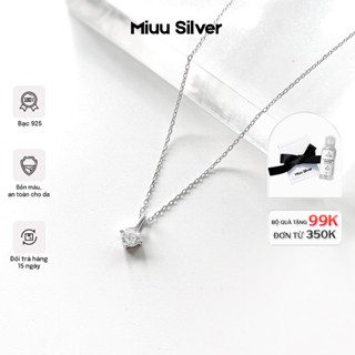  Dây chuyền bạc nữ Miuu Silver vòng cổ bạc đính 1 viên đá nhỏ xinh Elisie Necklace 