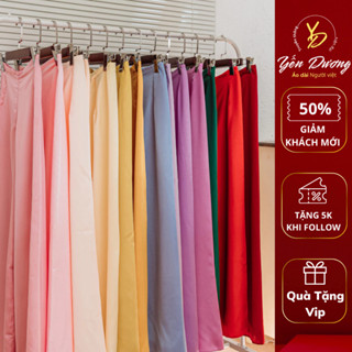  Quần Áo Dài Truyền Thống Lụa Phi Bóng Cao Cấp Thoáng Mát Dễ Mặc thiết kế khóa trước chun sau A37 