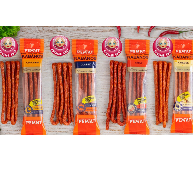 Salami kabanos 70g que vị heo/gà/ớt/cheese/classic nhập khẩu Nga