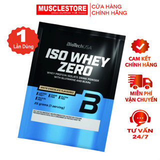 Sample Sữa Bột Biotech USA Iso Whey Zero, Bổ Sung Đạm Whey Protein Isolate, Giàu Đạm Ít Calo