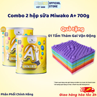 [Tặng Quà] Combo Sữa Công Thức Hạt Thực Vật Hữu Cơ Miwako A+ 700gr (02 hộp - 1.4Kg) - Miwako Official