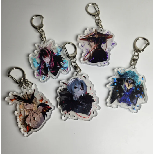 PRE-ORDER Genshin impact Acrylic Keychains, Genshin cute keychains, Scaramouche, Arlecchino, Dottore