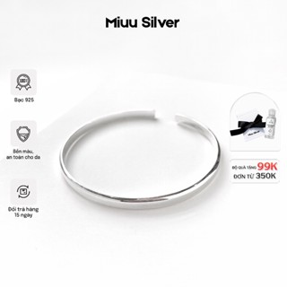  Vòng tay bạc Miuu Silver kiềng tay unisex có thể khắc chữ 