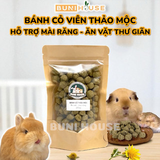 Bánh cỏ mài răng vị thảo mộc dành cho thỏ bọ ú chinchilla hamster sóc snack ăn vặt mài răng thú nhỏ Bunihouse