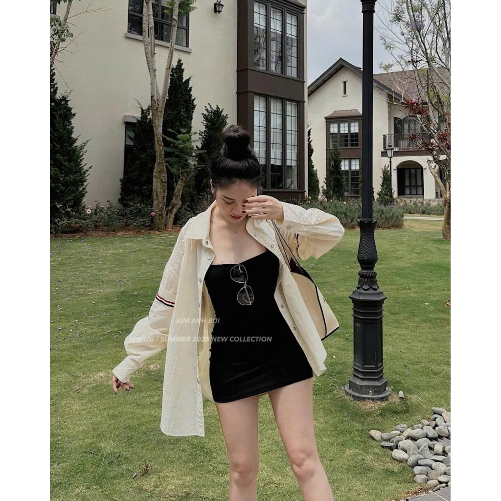 (HÀNG QC L1) Váy 2 dây body co giãn form siu xinh l1 NGN ORCHID.SHOP