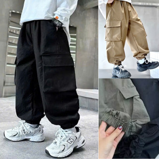 Quần Bé Trai Bé Gái - Quần Jogger Túi Hộp Cho Bé Trai Bé Gái, Nam Nữ Thời Trang trẻ em Moonbe Quần Gió Túi Hộp