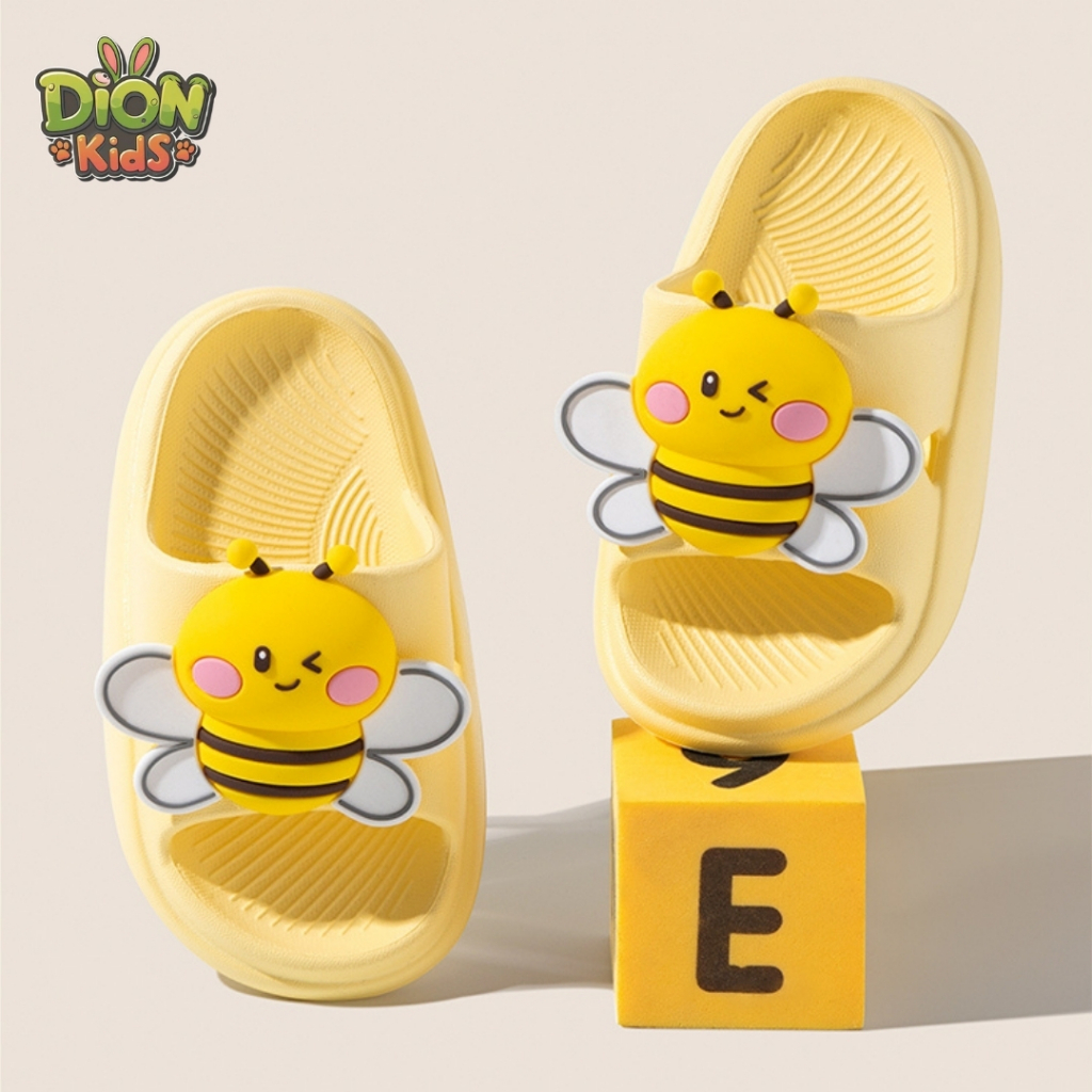 Dép lê ong vàng dễ thương cho bé gái, bé trai chất liệu EVA cao cấp, không mùi, êm ái, siêu nhẹ an toàn - Dion Kids