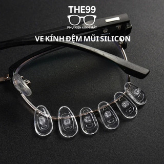   1 CẶP   Ve Kính Đệm Mũi Silicon Trong Suốt   Chưa có ốc    Phụ Kiện Thay Thế Gọng Kính Êm Ái - Phụ Kiện Kính THE99 