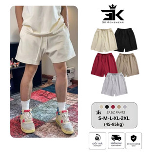 Quần Short Nam 3KMEN, Quần Đùi Nam Ngắn Trên Gối Chất Liệu Nỉ Da Thoáng Mát Thấm Hút Mồ Hôi