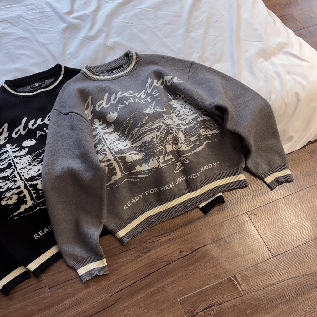 [ New Arrival ] SLICK " SWEATER ADVENTURE" KNIT MERINO PREMIUM - FORM BOXY BY THE SLICK WAY UNISEX