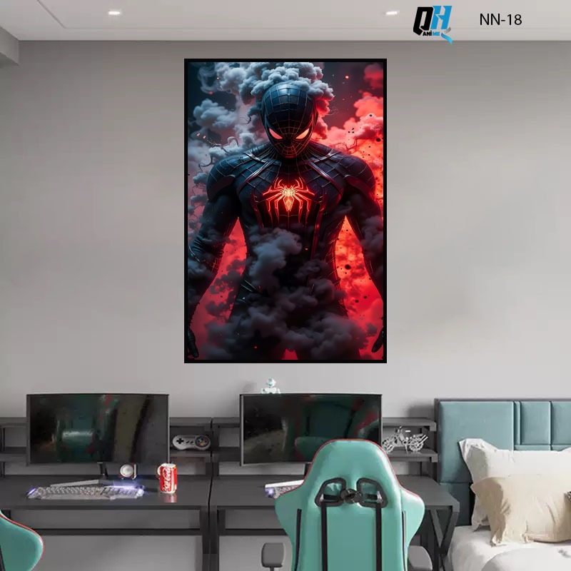 Tranh Dán Tường Spider man,Dán Tường Fomex 5mm,Tranh Anime,Decor Phòng Ngủ ,Phòng Game,Phòng Trẻ Em,