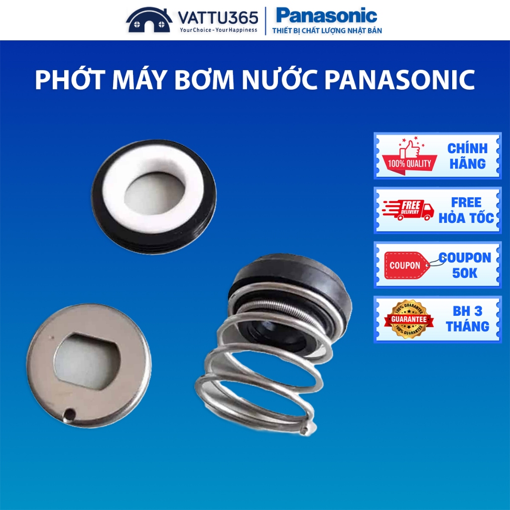 Phớt lò xo máy bơm nước Panasonic công suất 125W 200W 250W 350W 1HP 1.5HP 2HP, SX tại Indonesia