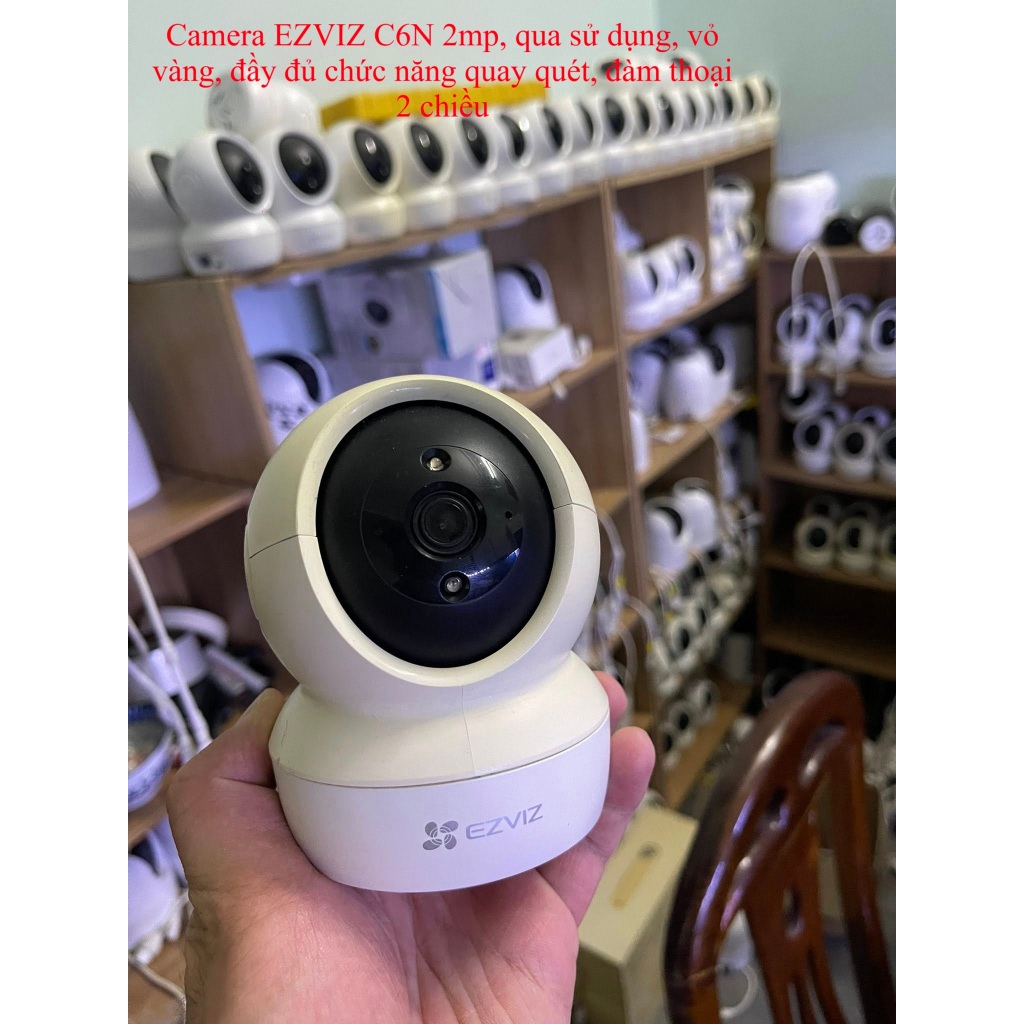 Camera wifi EZVIZ C6N/TY1/TY2 2mp, hàng qua sử dụng, ngoại hình vỏ vàng, đầy đủ chức năng