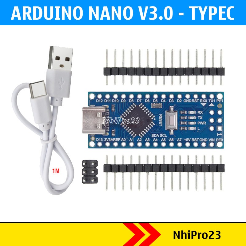 Mạch Arduino Nano 3.0 Atmega328 Type-C Không Kèm USB V3.0