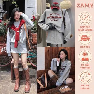 Set đồ nữ, sét áo Sweater dài tay và chân váy A chất nỉ trẻ trung, năng động