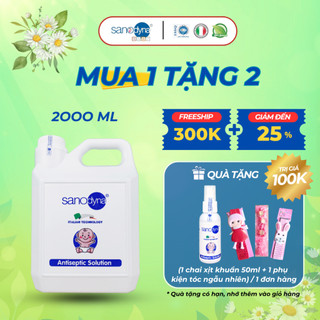  Dung dịch diệt khuẩn khử mùi bình sữa đồ chơi bình sữa ti giả cho bé Sanodyna Baby  Can chiết 2 lit  