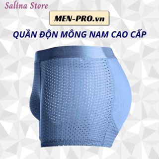 COMBO 2 Quần Lót boxer độn mông nam MEN-PRO nâng vòng 3 tự nhiên, mút cao su non dày 1.5cm