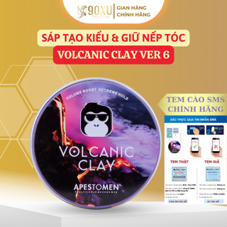 Sáp Vuốt Tóc Volcanic Clay – Chính Hãng Apestomen | Phù Hợp Tóc Trung Bình & Dày, Khó Vào Nếp