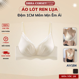  Áo Lót Nữ Ren Lụa Viền Nâng Ngực Không Gọng Mút 1CM Bản Lưng Ôm Viền Lượn Sóng DBRA AV.184 
