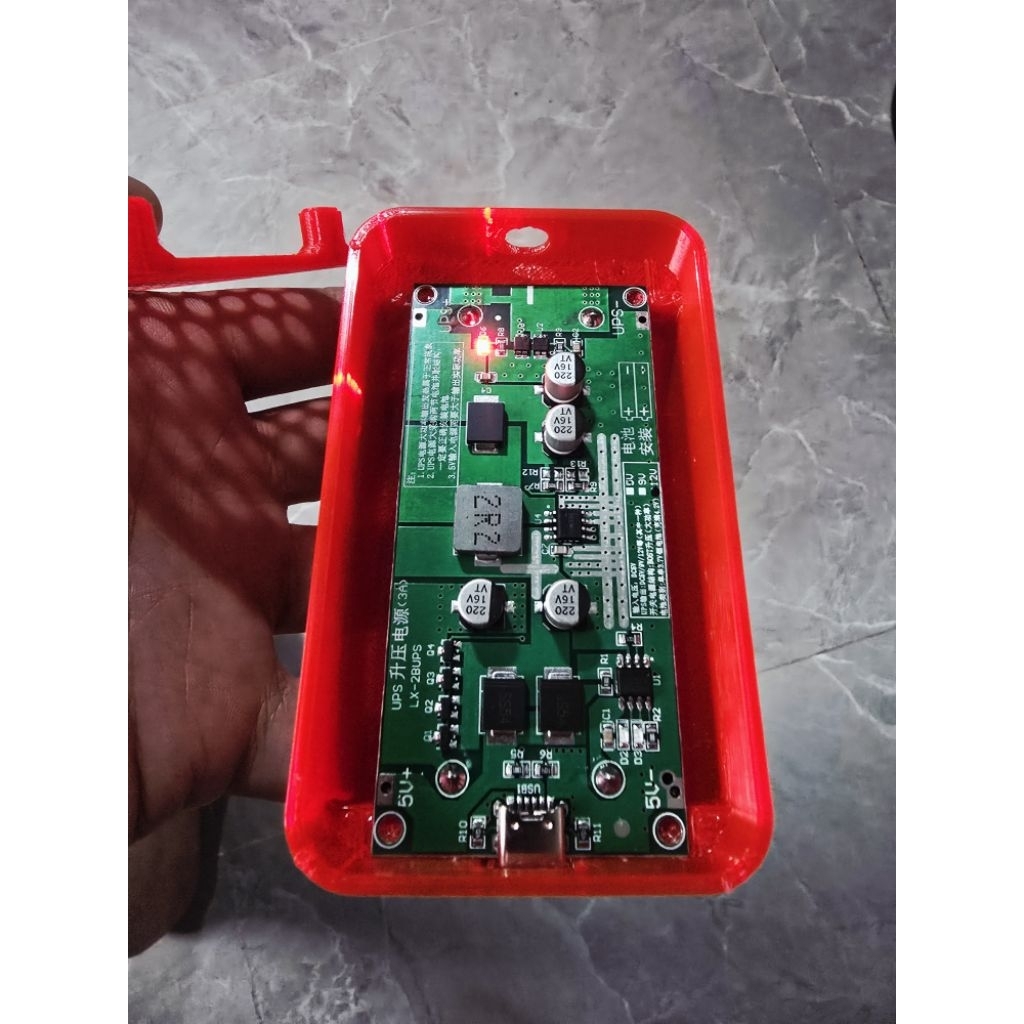 [DIY] Vỏ / Case In 3D Cho Mạch UPS Mini LX-2BUPS (2 Pin 18650) - Nhựa Cường Lực PLA-F