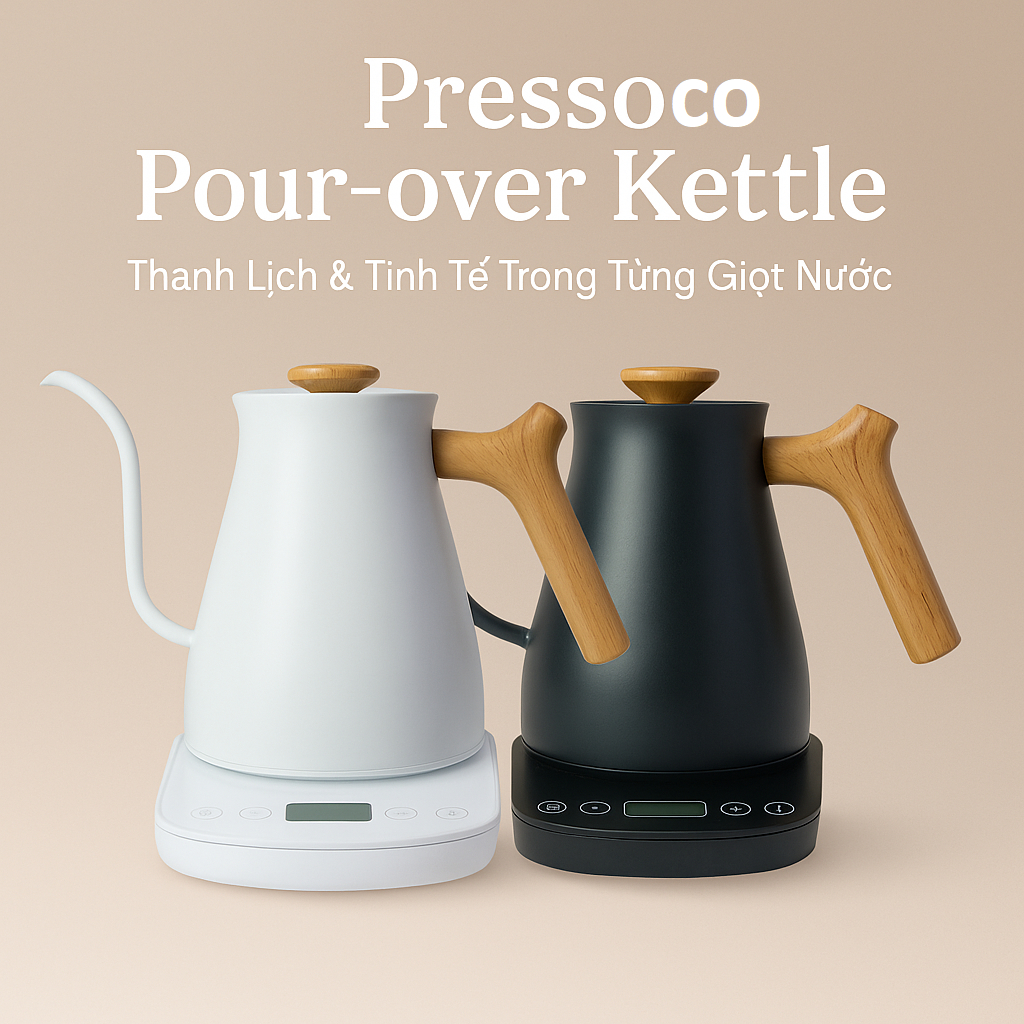 Ấm Điện Presso Electric Pour-over Kettle 0.8L, 1200W