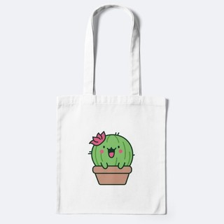  Túi Canvas Túi Vải Túi ToTe Dài 38cm x Rộng 33cm In Hình Bộ Sưu Tập Xương Rồng Cute Chất Cotton 