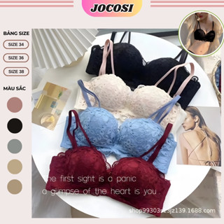  Áo ngực nữ ren không gọng áo lót đệm bàn tay nâng ngực tạo khe sexy gợi cảm JOCOSI A5464 