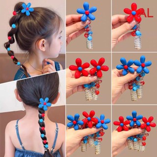  Dây Cột Tóc Dây Buộc Tóc Xoắn Lò Xo Hình Bông Hoa Tạo Kiểu Đuôi Ngựa Cho Bé Phụ Kiện Tóc Nữ 