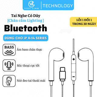 Tai nghe dây chân dẹt hiển thị cửa sổ kết nối Bluetooth có mic cho táo 7/8Plus/X/Xr/XsMax/11/12/13/14ProMax - Việt Linh
