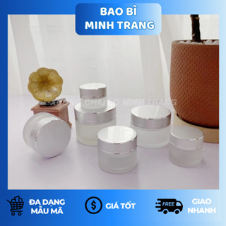  Hũ Chiết Mỹ Phẩm 5g – 50g | Hũ Thuy Tinh Mờ Đựng Kem Face Kem Dưỡng Chiết Mỹ Phẩm Du Lịch 