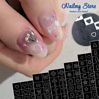  Sticker dán móng sticker nail miếng dán móng tay 3D nail sticker  Omber trong suốt  