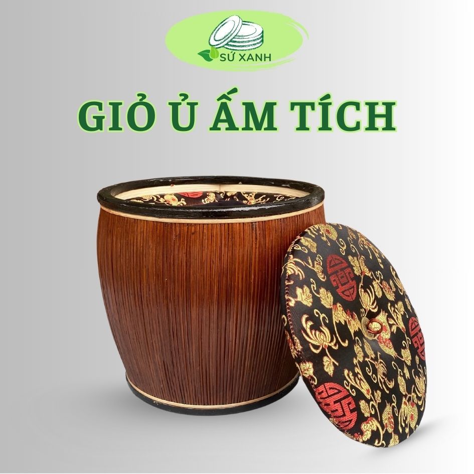 Giỏ ủ ấm tích Bát Tràng, giỏ ủ chè, giỏ ủ ấm tích, giỏ ủ ấm trà, giỏ ủ trà giữ nhiệt, giỏ ủ Sứ Xanh