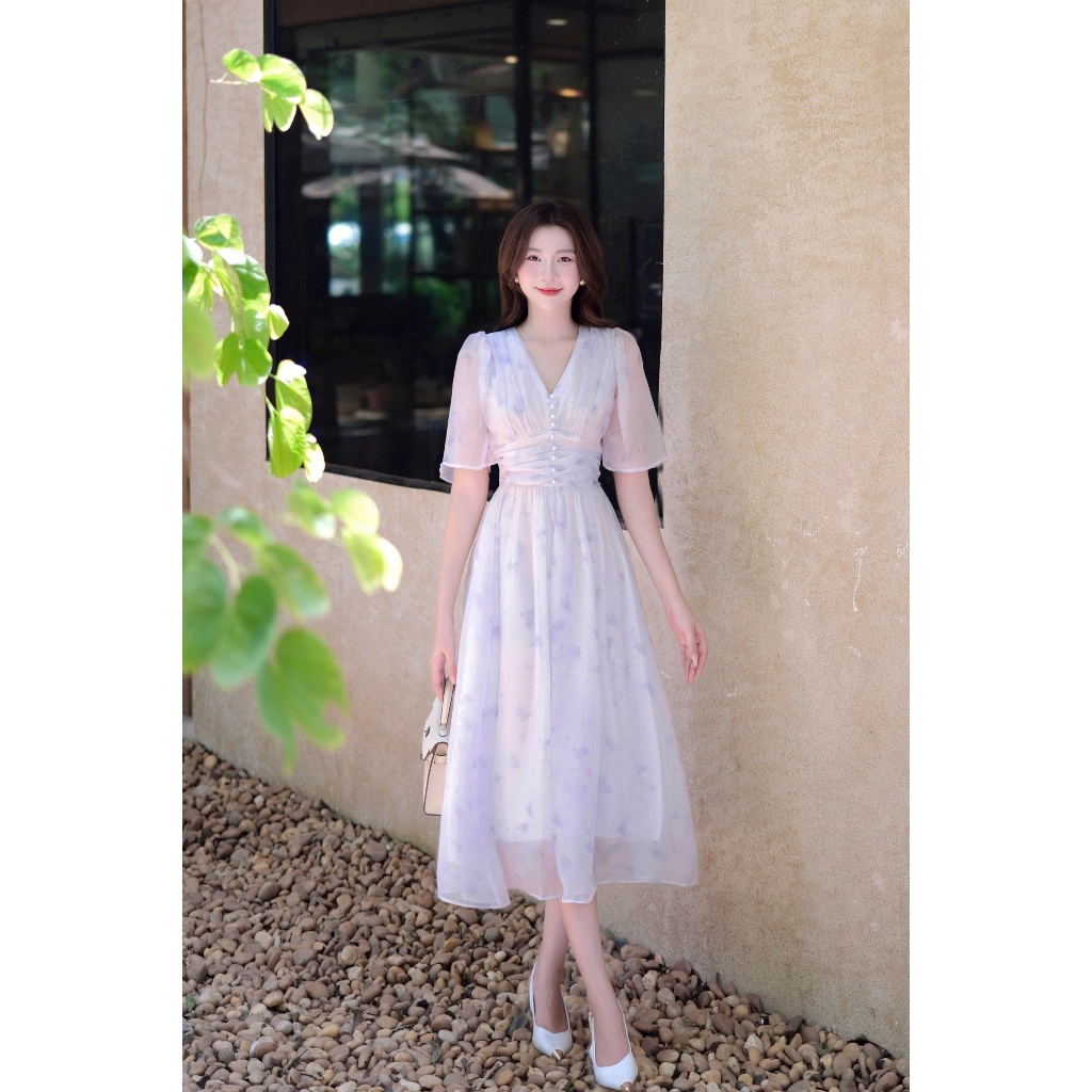 ADELINE HOUSE- Đầm Tím PasteL ADELINE Tiểu Thư/ THANH LỊCH- TK78 SIZE XS S M L XL 2XL 3XL 4XL